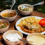 Turmeric colors golden milk and rice dishes